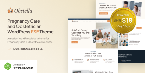 Obstella - Pregnancy Care & Obstetrician FSE WordPress Theme Obstella - Pregnancy Care & Obstetrician FSE WordPress Theme