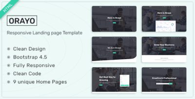 Orayo - Responsive Landing Page Template