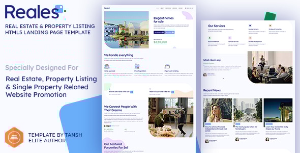 Reales - Real Estate & Property Listing HTML Landing Page Template Reales - Real Estate & Property Listing HTML Landing Page Template