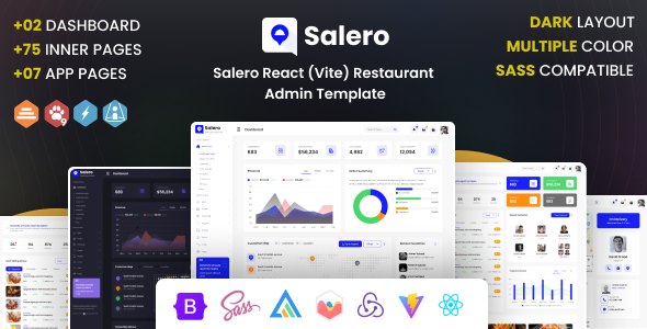 Salero - React JS (Vite) Restaurant Admin & Dashboard Template Salero - React JS (Vite) Restaurant Admin & Dashboard Template