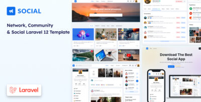 Social - Network & Community Laravel 12 Template