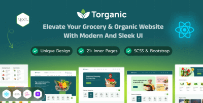 Torganic - Modern Organic Food & Natural Products eCommerce React Next jsTemplate