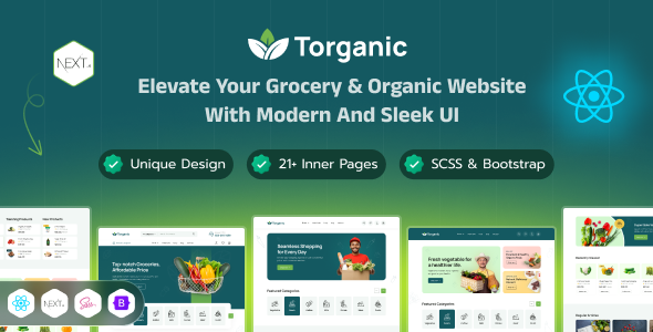 Torganic - Modern Organic Food & Natural Products eCommerce React Next jsTemplate Torganic - Modern Organic Food & Natural Products eCommerce React Next jsTemplate