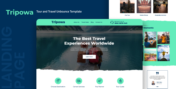 Tripowa - Tour and Travel Unbounce Template Tripowa - Tour and Travel Unbounce Template