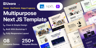 Uxora - Sass And software Next js Template