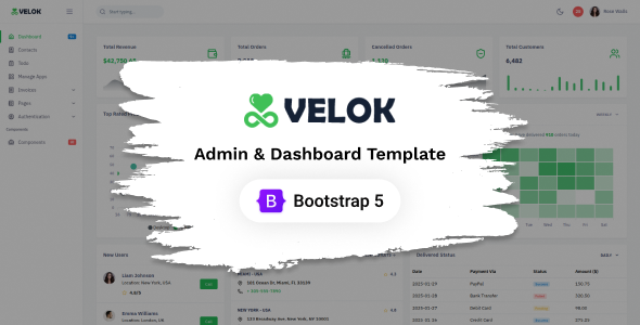 Velok - Bootstrap Admin Dashboard UI Kit Template Velok - Bootstrap Admin Dashboard UI Kit Template