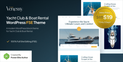 Venessy - Yacht Club & Boat Rental FSE WordPress Theme