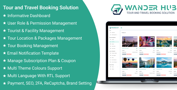 WanderHub SaaS - Tour and Travel Booking Solution WanderHub SaaS - Tour and Travel Booking Solution