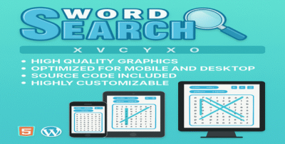 Word Search Puzzle Game - HTML5 | Responsive & Mobile Ready