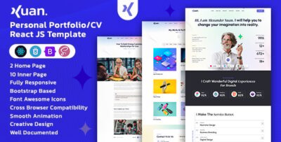 Xuan - Personal Portfolio/CV React JS Template
