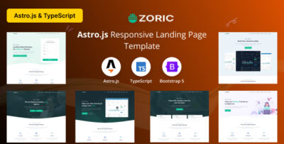 Zoric - Astro.js & Bootstrap Responsive Landing Page Template