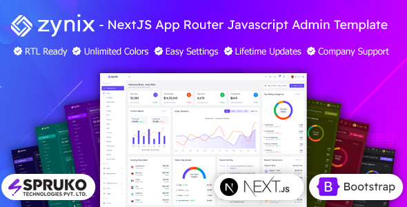 Zynix - NextJS App Router Javascript React Bootstrap Admin Template Zynix - NextJS App Router Javascript React Bootstrap Admin Template