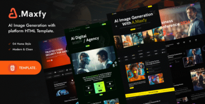 A.Maxfy - AI Image Generation with platform HTML5 Template
