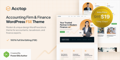 Acctop - Accounting Firm & Finance FSE WordPress Theme