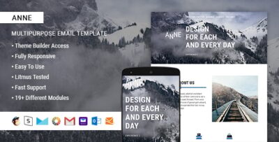 Anne  - Responsive HTML Email + StampReady, MailChimp & CampaignMonitor compatible files