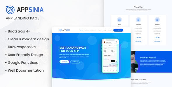 AppSinia - App Landing Page AppSinia - App Landing Page