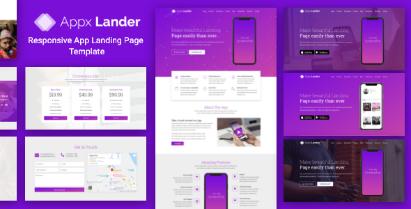 Appx Lander - Responsive App Landing Page Template Appx Lander - Responsive App Landing Page Template