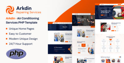 Arkdin - Air Conditioning Services PHP Template