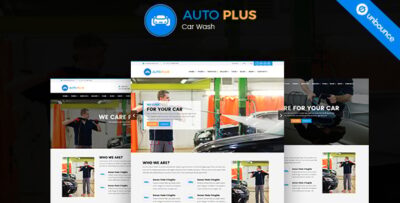 Auto Plus - Car Wash Unbounce Template