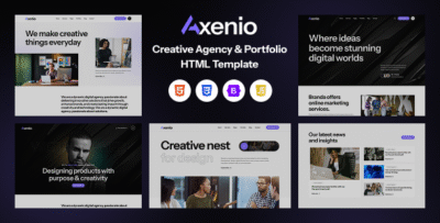Axenio - Creative Agency and Portfolio HTML Template