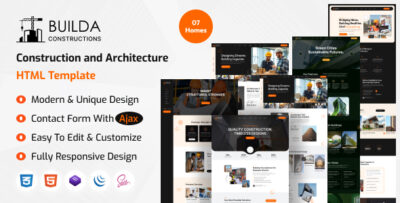 Builda - Construction Services & Architecture HTML Template
