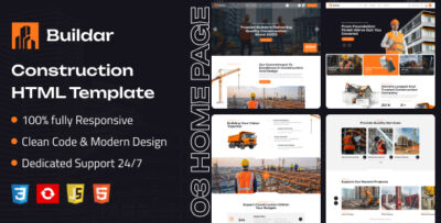 Buildar - Construction HTML Template