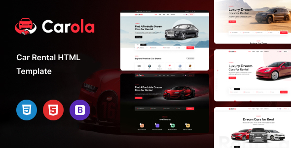 Carola - Car Rental HTML Template Carola - Car Rental HTML Template