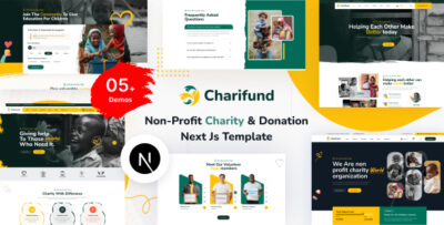 Charifund - Next JS React- Charity & Donation Foundation Template