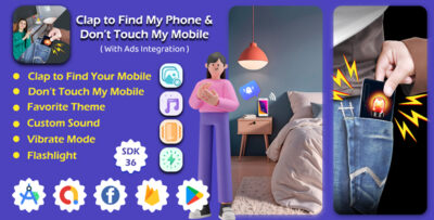 Clap To Find My Mobile - Don't Touch My Mobile - Find My Phone by Cap - Mobile Finder - Android App
