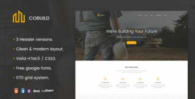 Cobuild - Construction Landing Page Html Template