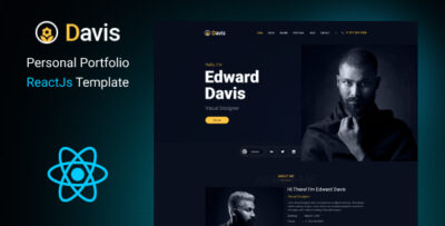 Davis - Personal Portfolio ReactJs Template