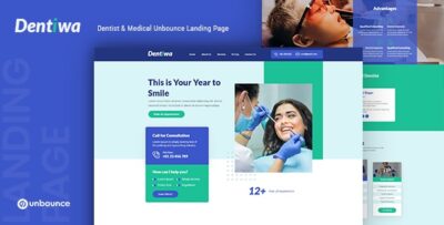 Dentiwa - Dentist & Medical Unbounce Landing Page Template
