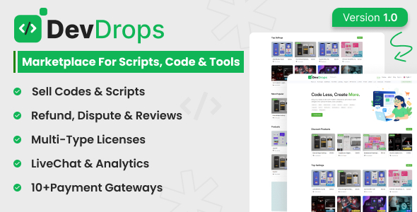 DevDrops - Marketplace for Scripts, Code & Tools DevDrops - Marketplace for Scripts, Code & Tools