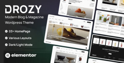 Drozy - Modern Blog & Magazine WordPress Theme