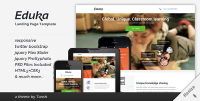 Eduka Responsive HTML Landing Page Template