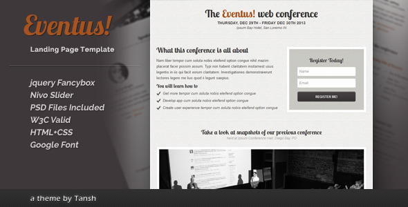 Eventus - Landing Page Eventus - Landing Page