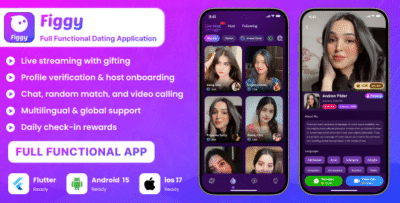 Figgy - Live Streaming, Video Call, Chat, Host & Agency Panel | Flutter iOS & Android App Script