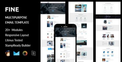 Fine - Multipurpose Responsive Email Template + Stampready Builder