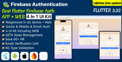 Flutter Firebase 4-in-1 UI Kit Authentication Social Login for Any App & Flutter Web Support (2025)