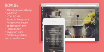 Foodacius - Retail Food Responsive Landing Page