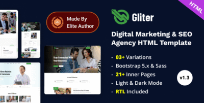 Gliter - Digital Marketing & SEO Agency Bootstrap 5 Template