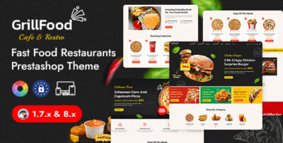 GrillFood - Online Pizza and Fast Food Store PrestaShop Responsive Theme