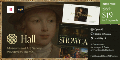 Hall - Museum and Art Gallery WordPress Theme