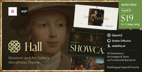Hall - Museum and Art Gallery WordPress Theme Hall - Museum and Art Gallery WordPress Theme