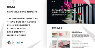 Irma  - Responsive HTML Email + StampReady, MailChimp & CampaignMonitor compatible files