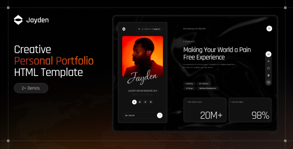 Jayden - OnePage Personal Portfolio HTML Template Jayden - OnePage Personal Portfolio HTML Template