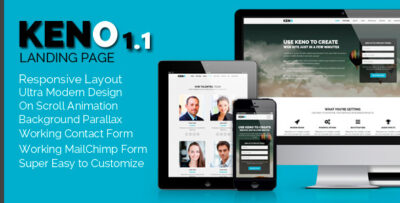 Keno - Flexible and Responsive HTML5 Landing Page