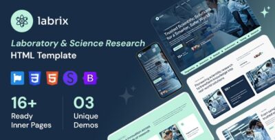 Labrix - Laboratory & Science Research HTML Template