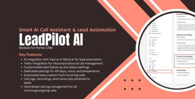 LeadPilot - Smart AI Call Assistant & Lead Automation Module for Perfex CRM