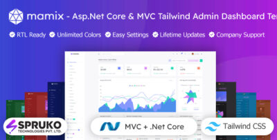 Mamix - Asp.Net Core & MVC Tailwind Admin Dashboard Template